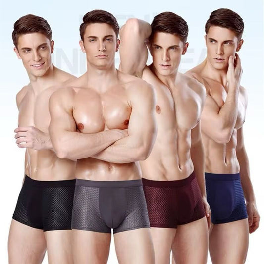 COFFRET PREMIUM DE 4 BOXERS RESPIRANTS POUR HOMME ( stock limité )