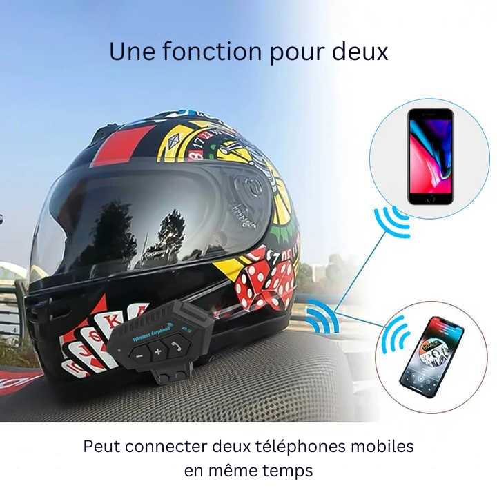 Kit Oreillette Bluetooth Pour Casque de Moto
