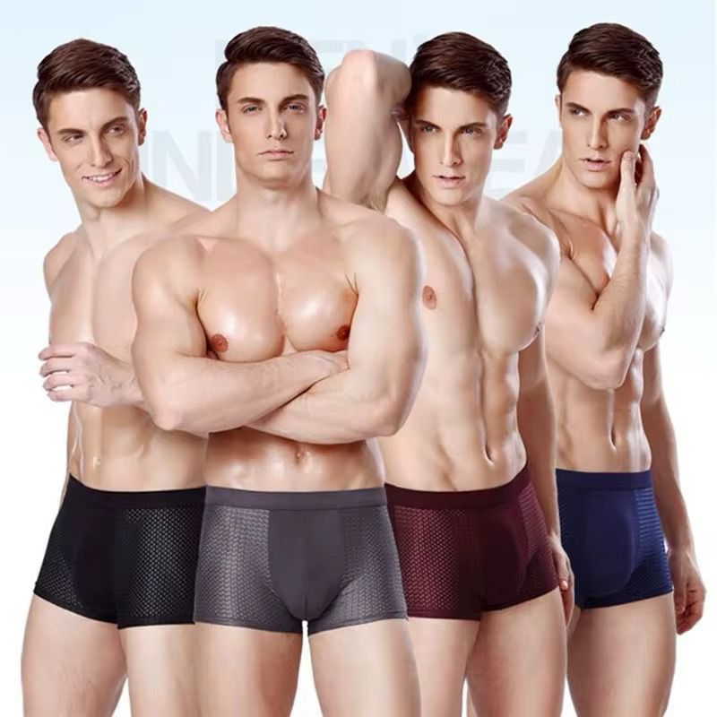 COFFRET PREMIUM DE 4 BOXERS RESPIRANTS POUR HOMME ( stock limité )