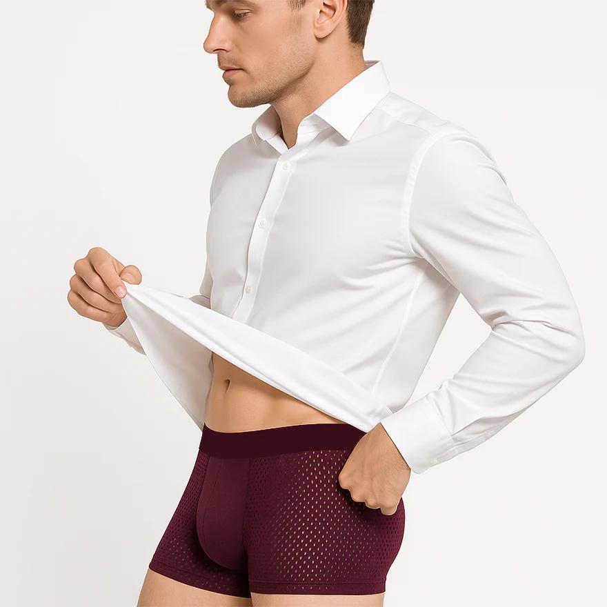 COFFRET PREMIUM DE 4 BOXERS RESPIRANTS POUR HOMME ( stock limité )
