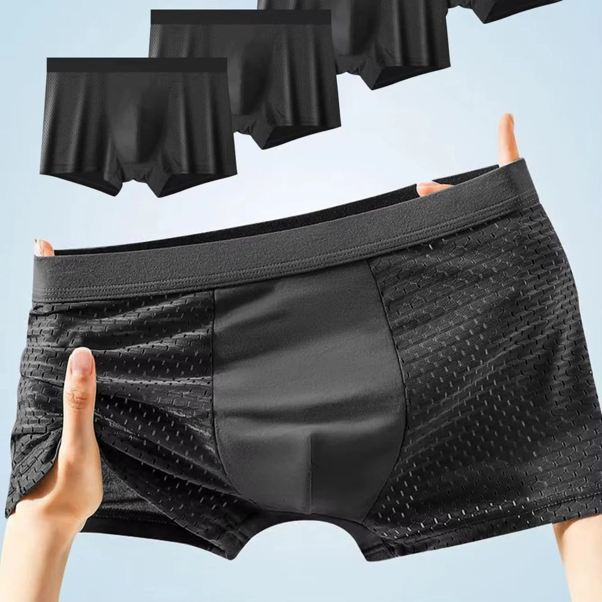 COFFRET PREMIUM DE 4 BOXERS RESPIRANTS POUR HOMME ( stock limité )